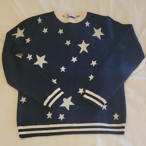 Amour Vert Navy Star Crewneck Sweater